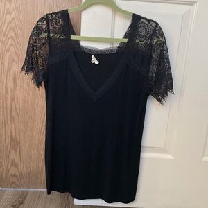 Black Lacey deep V size S